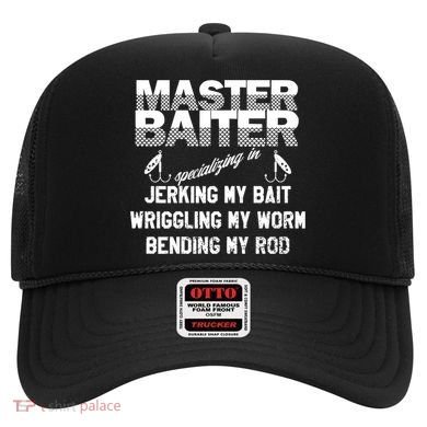Master Baiter Funny Fishermans Skills List Gift Hat
