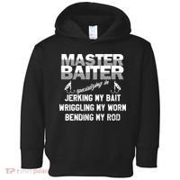 Master Baiter Funny Fishermans Skills List Gift Toddler Hoodie thumb 0