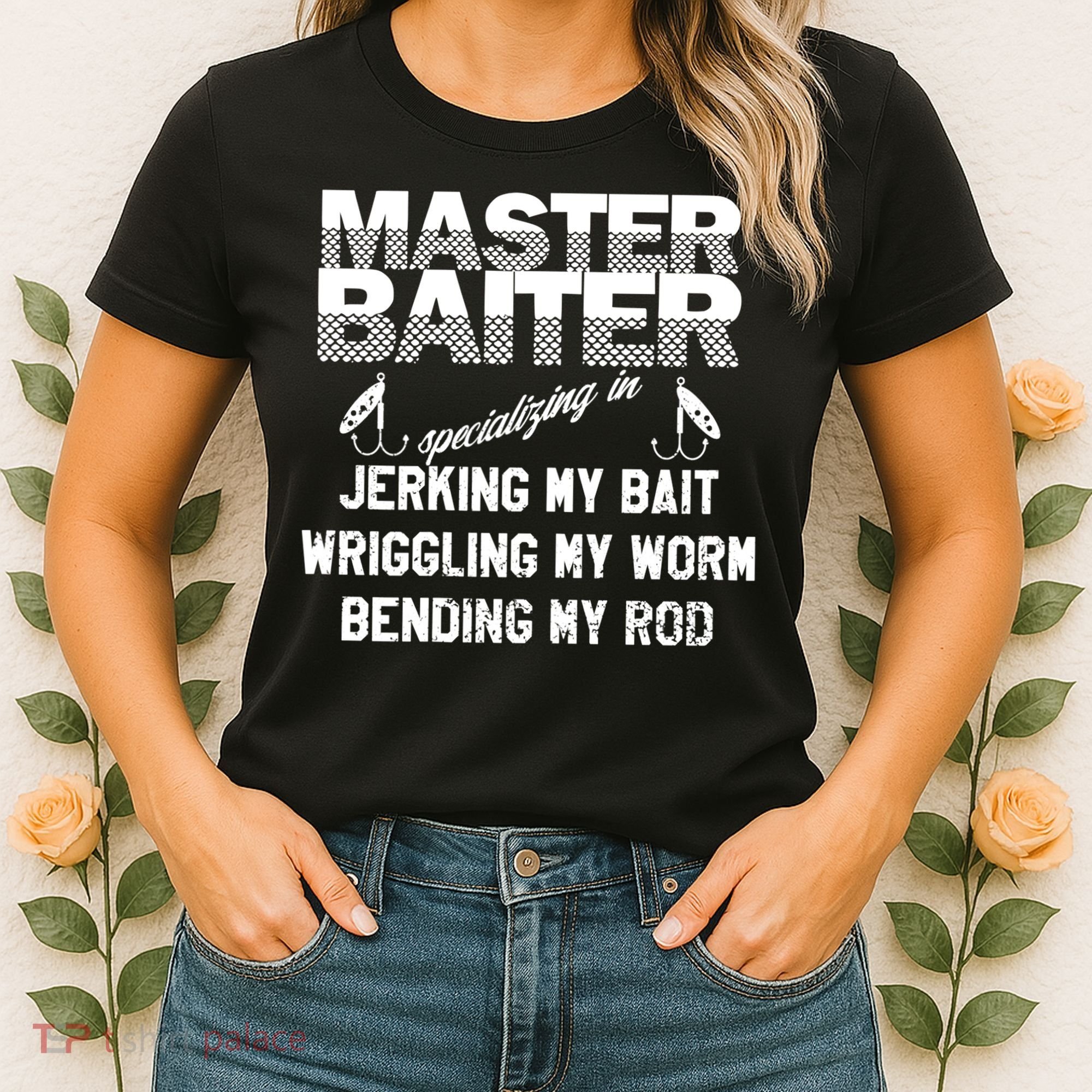 Master Baiter Funny Fishermans Skills List Gift Women's T-Shirt