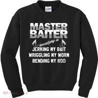 Master Baiter Funny Fishermans Skills List Gift Kids Sweatshirt thumb 0