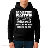 Master Baiter Funny Fishermans Skills List Gift Kids Hoodie thumb 4