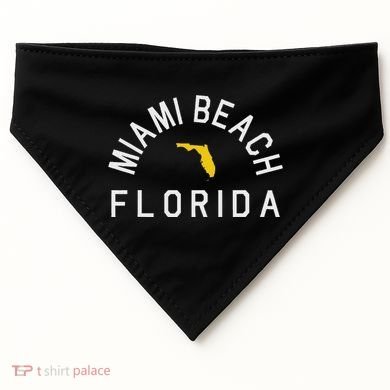 Miami Beach Florida Souvenirs Fl USA-Made Doggie Bandana