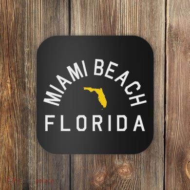 Miami Beach Florida Souvenirs Fl Coaster