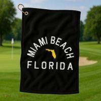 Miami Beach Florida Souvenirs Fl Golf Towel thumb 1