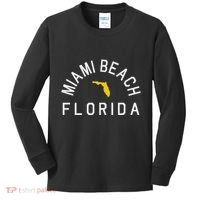 Miami Beach Florida Souvenirs Fl Kids Long Sleeve Shirt thumb 0