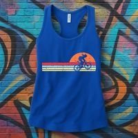 Mountain Bike Girl Retro Cycling Bicycle Rider Women's Tank Top thumb 3