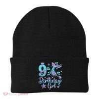 Mermaid Birthday Girl 9 Year Old Its My 9th Bday Mermaid Beanie thumb 0
