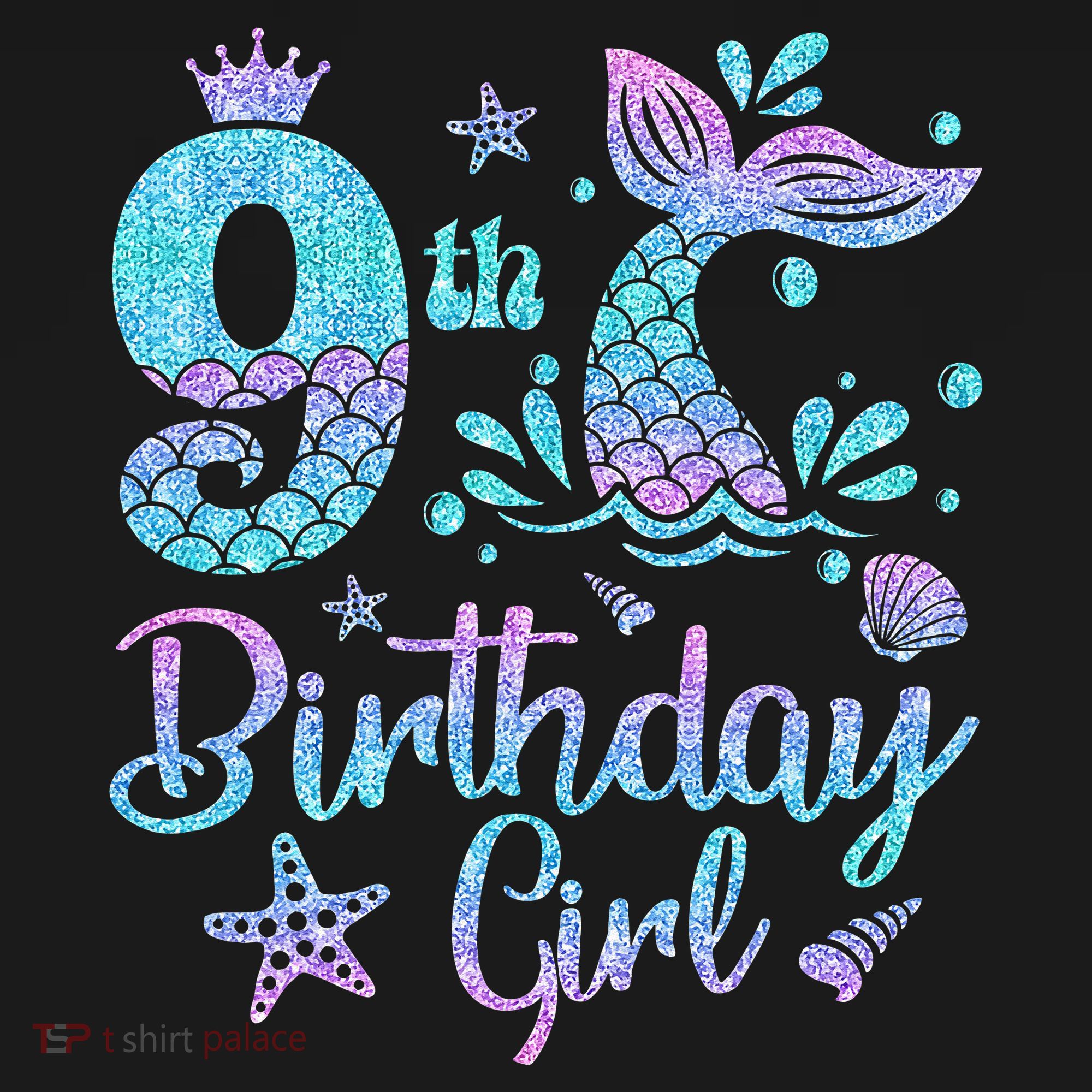 Mermaid Birthday Girl 9 Year Old Its My 9th Bday Mermaid Women's Tank Top