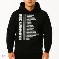 Mens Beard Growth Chart Length Ruler Cute Funny Joke Hoodie thumb 2