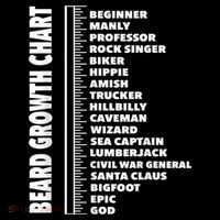 Mens Beard Growth Chart Length Ruler Cute Funny Joke Long Sleeve Shirt thumb 2
