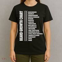 Mens Beard Growth Chart Length Ruler Cute Funny Joke T-Shirt thumb 4