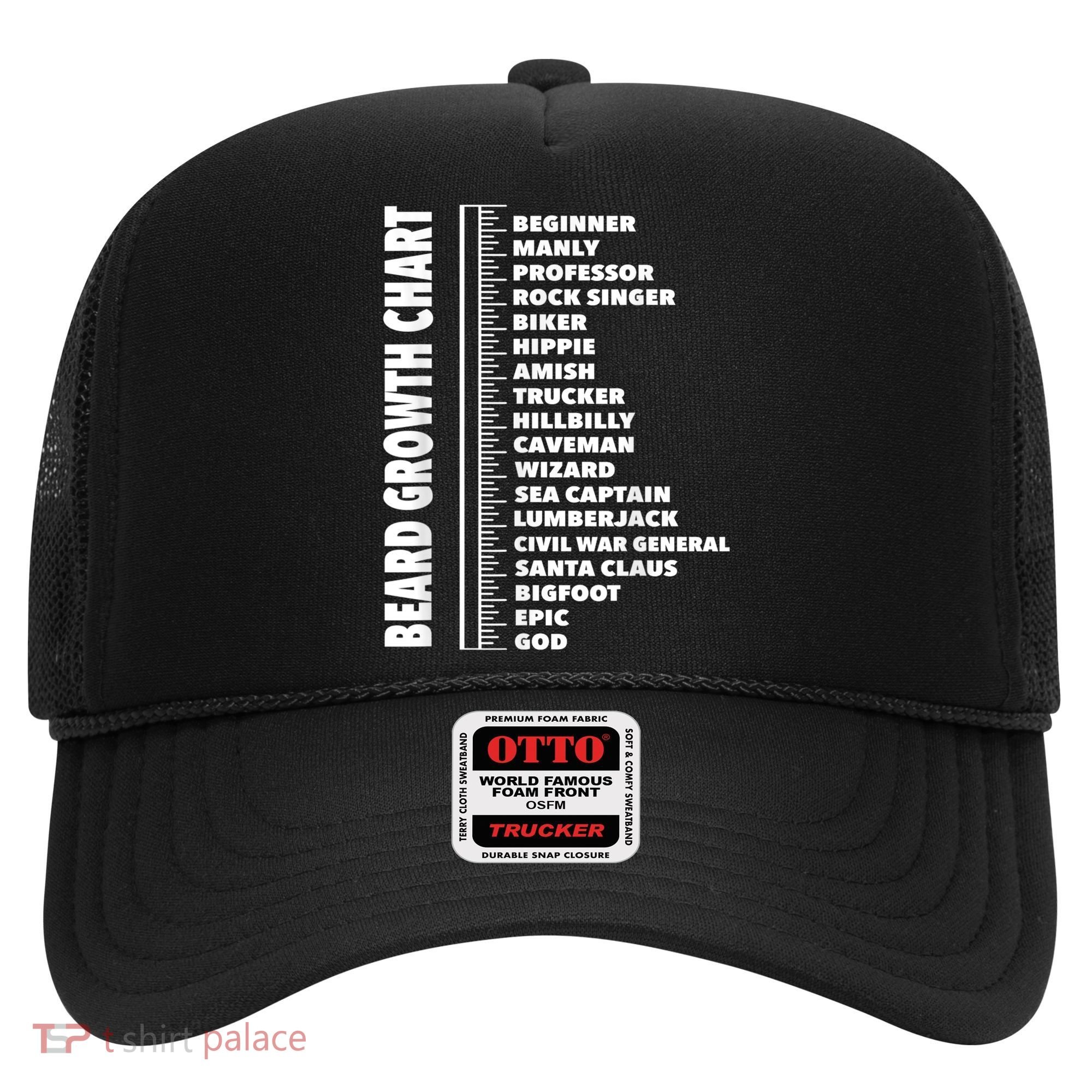 Mens Beard Growth Chart Length Ruler Cute Funny Joke Hat