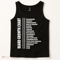 Mens Beard Growth Chart Length Ruler Cute Funny Joke Tank Top thumb 2
