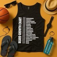 Mens Beard Growth Chart Length Ruler Cute Funny Joke Tank Top thumb 4