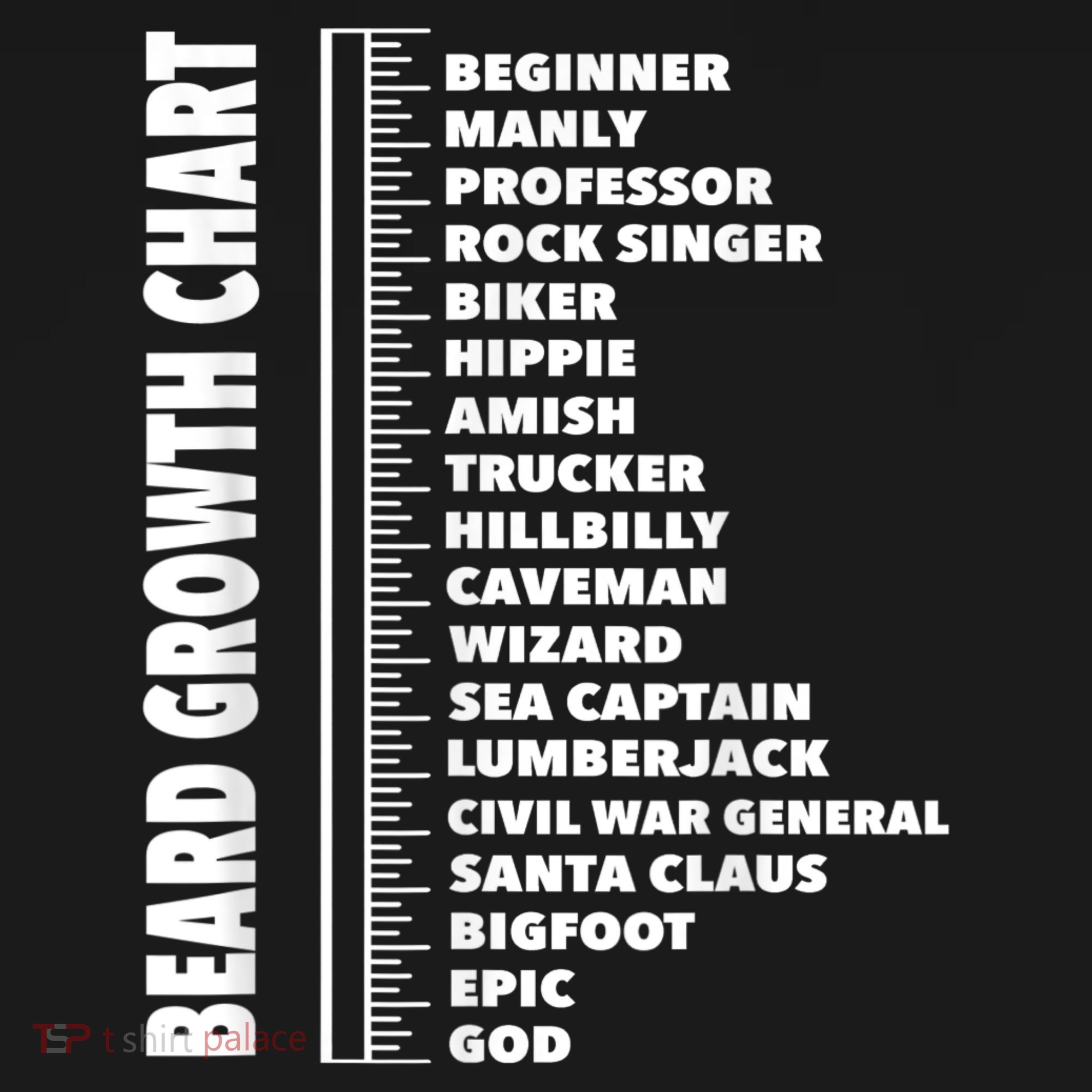 Mens Beard Growth Chart Length Ruler Cute Funny Joke Tank Top