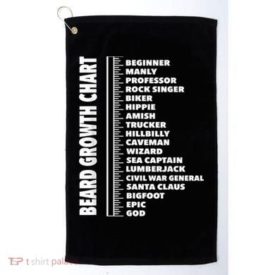 Mens Beard Growth Chart Length Ruler Cute Funny Joke Golf Towel