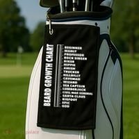 Mens Beard Growth Chart Length Ruler Cute Funny Joke Golf Towel thumb 2