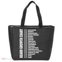 Mens Beard Growth Chart Length Ruler Cute Funny Joke Tote Bag thumb 0