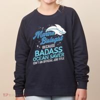 Marine Biologist Gift Marine Biology Ocean Scientist Shark Women's Sweatshirt thumb 0