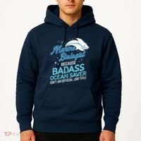 Marine Biologist Gift Marine Biology Ocean Scientist Shark Hoodie thumb 2