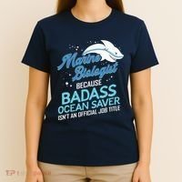 Marine Biologist Gift Marine Biology Ocean Scientist Shark T-Shirt thumb 4