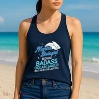 Marine Biologist Gift Marine Biology Ocean Scientist Shark Women's Tank Top thumb 2