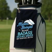 Marine Biologist Gift Marine Biology Ocean Scientist Shark Golf Towel thumb 2