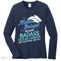 Marine Biologist Gift Marine Biology Ocean Scientist Shark Women's Long Sleeve Shirt thumb 0