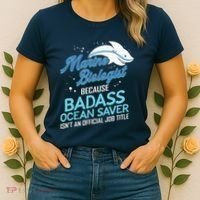 Marine Biologist Gift Marine Biology Ocean Scientist Shark Women's T-Shirt thumb 2