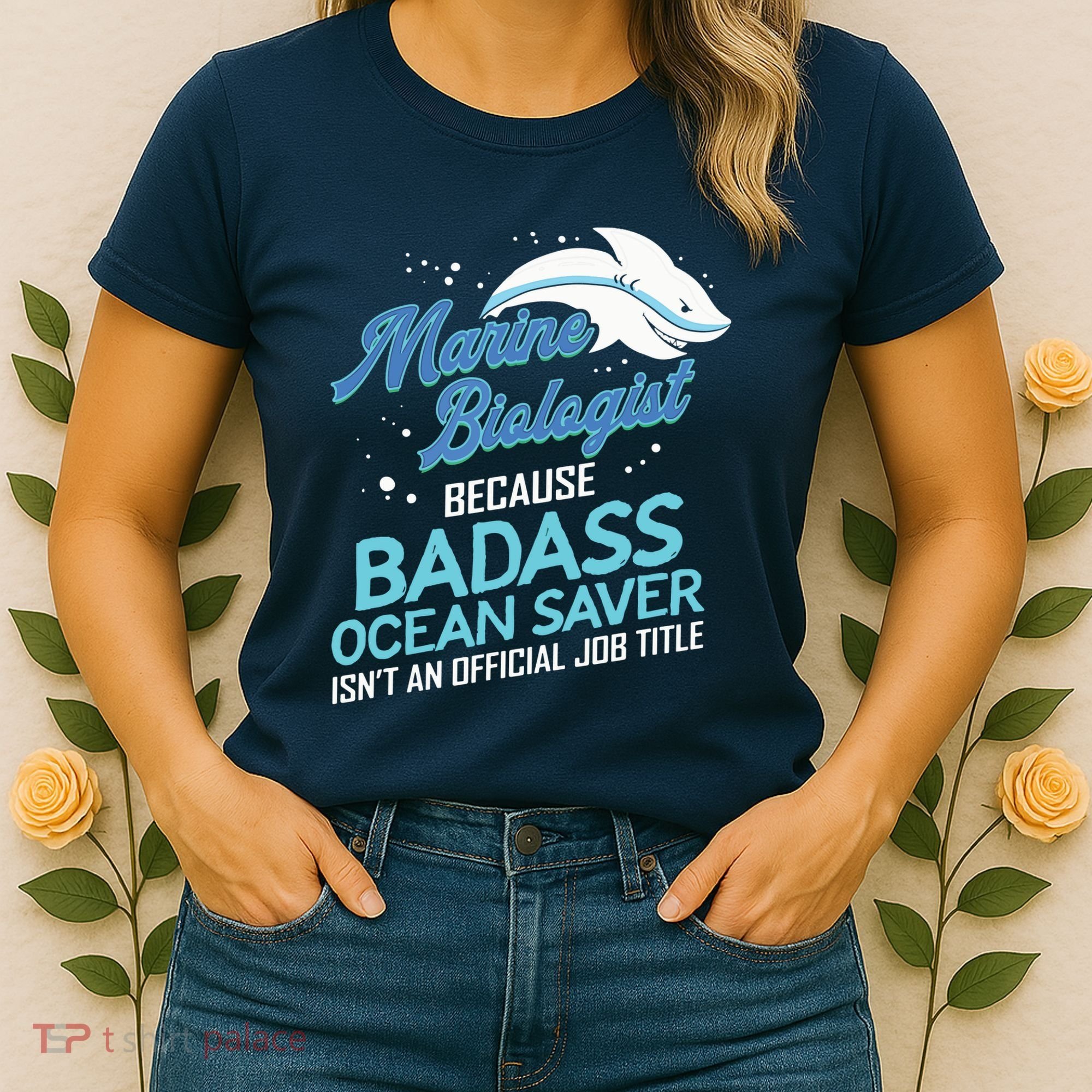 Marine Biologist Gift Marine Biology Ocean Scientist Shark Women's T-Shirt