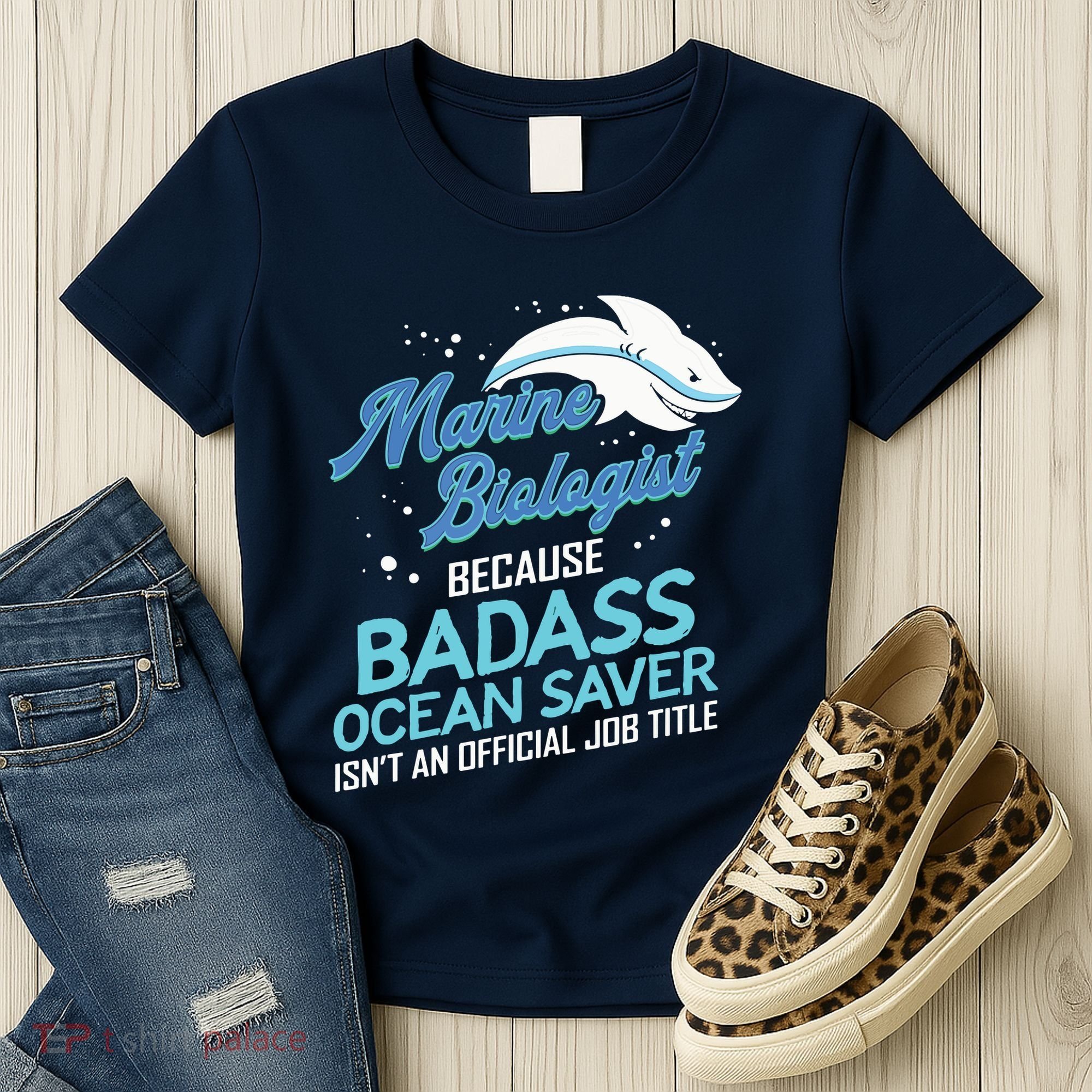 Marine Biologist Gift Marine Biology Ocean Scientist Shark Women's T-Shirt