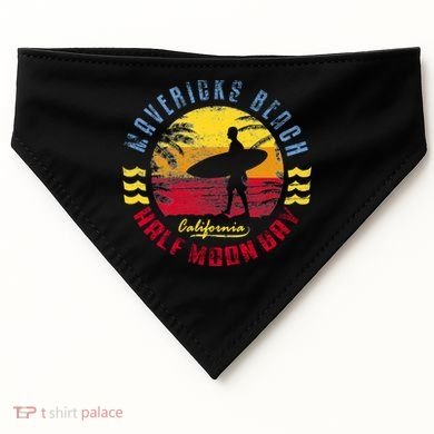 Mavericks Beach Gift Surfing Gift USA-Made Doggie Bandana