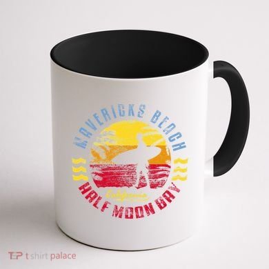 Mavericks Beach Gift Surfing Gift Coffee Mug back