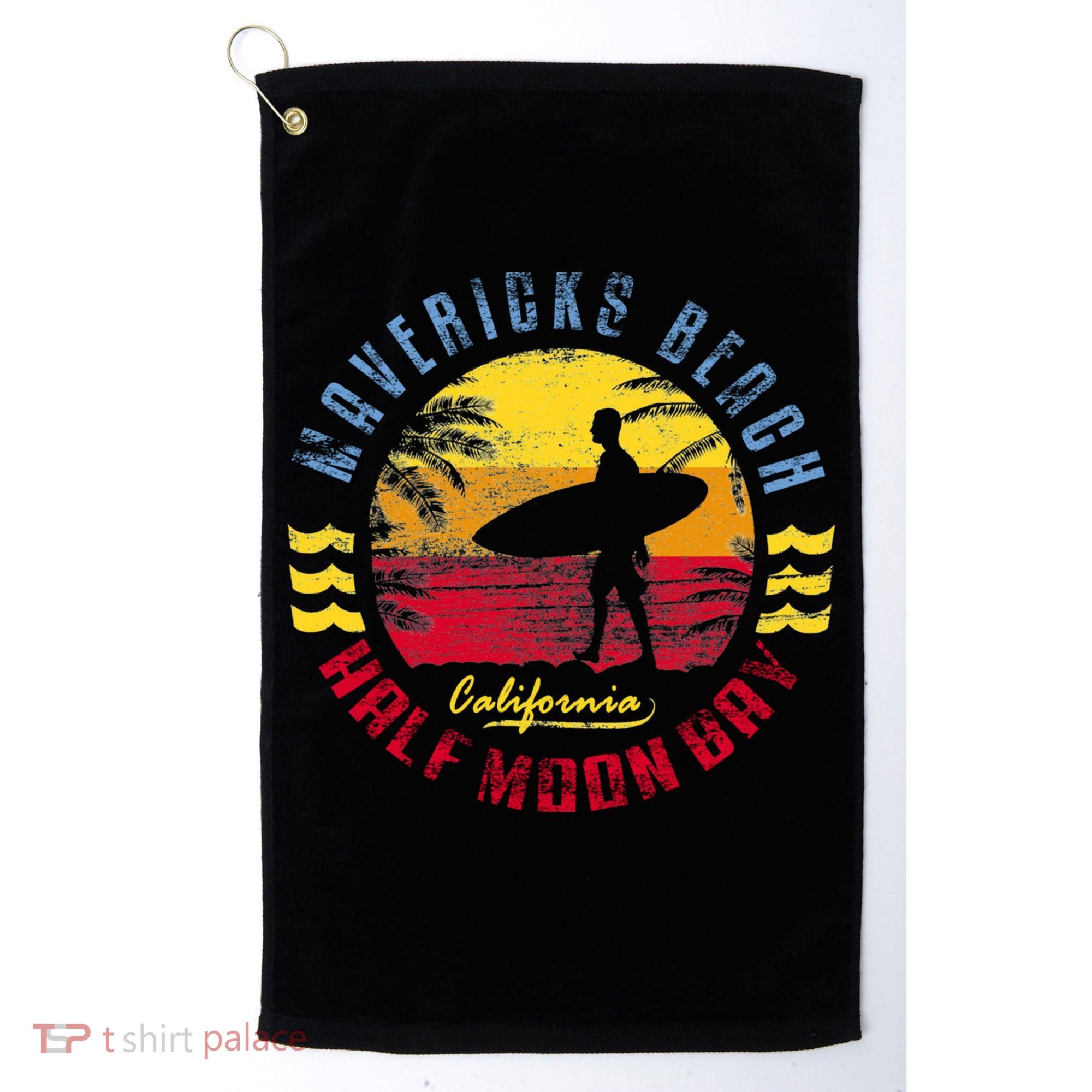 Mavericks Beach Gift Surfing Gift Golf Towel