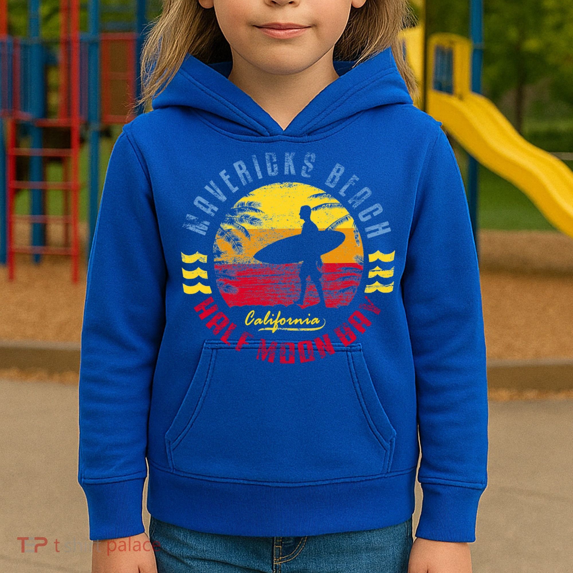 Mavericks Beach Gift Surfing Gift Kids Hoodie