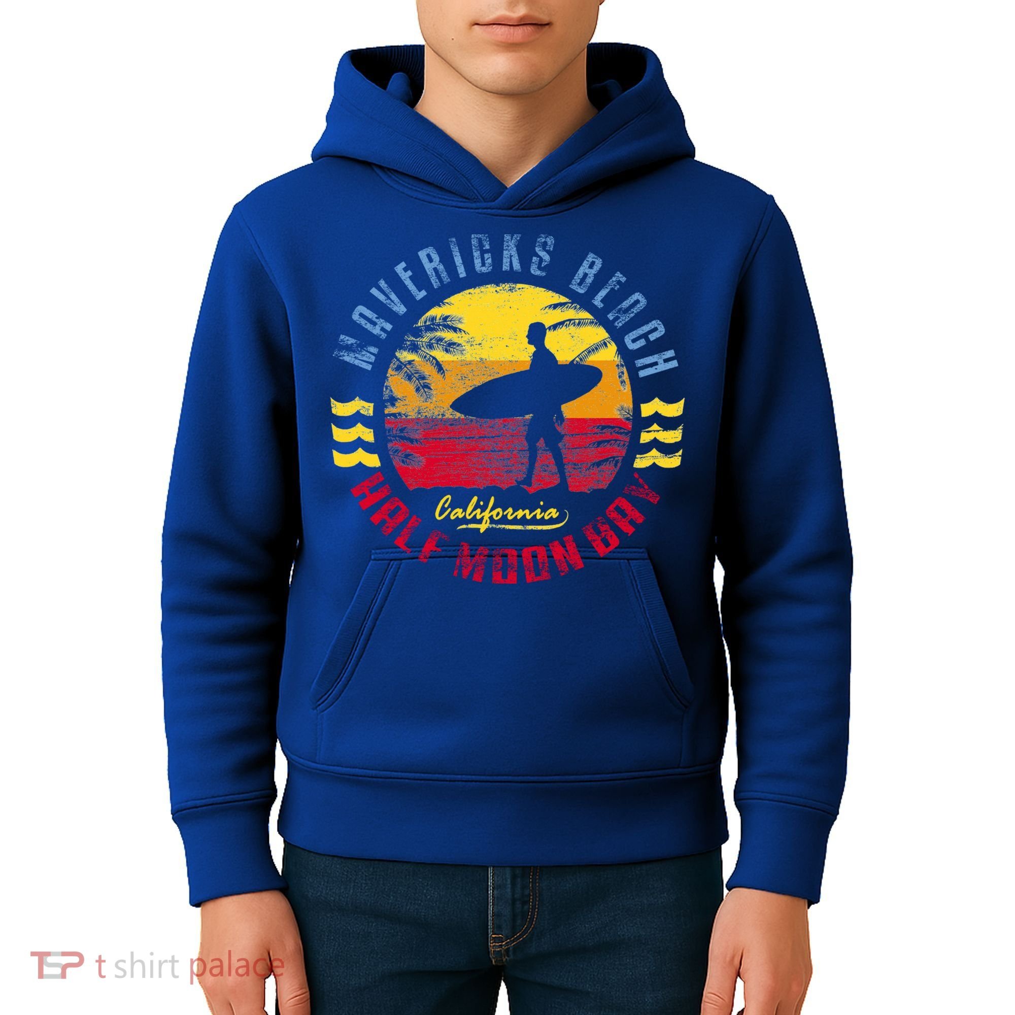Mavericks Beach Gift Surfing Gift Kids Hoodie