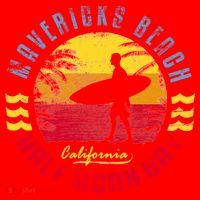 Mavericks Beach Gift Surfing Gift Santa Hat thumb 1