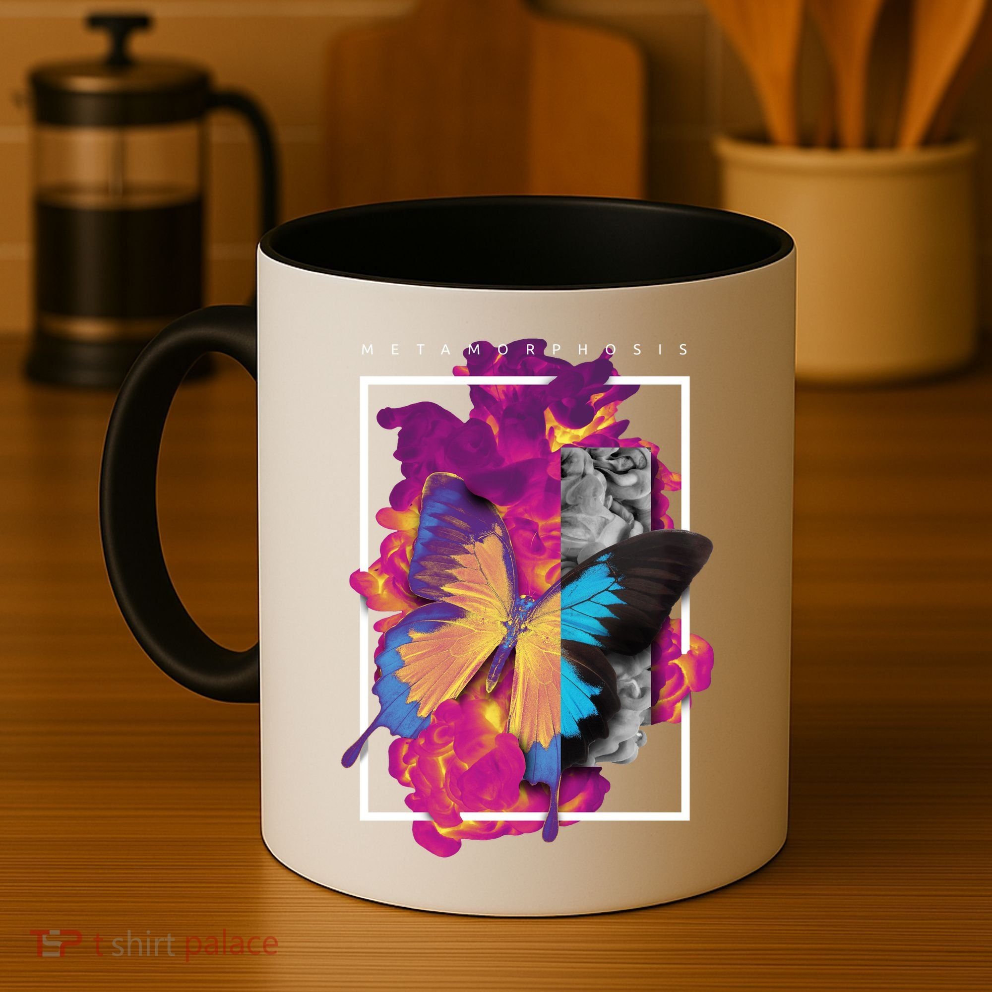 Metamorphosis Butterfly Graphic Coffee Mug