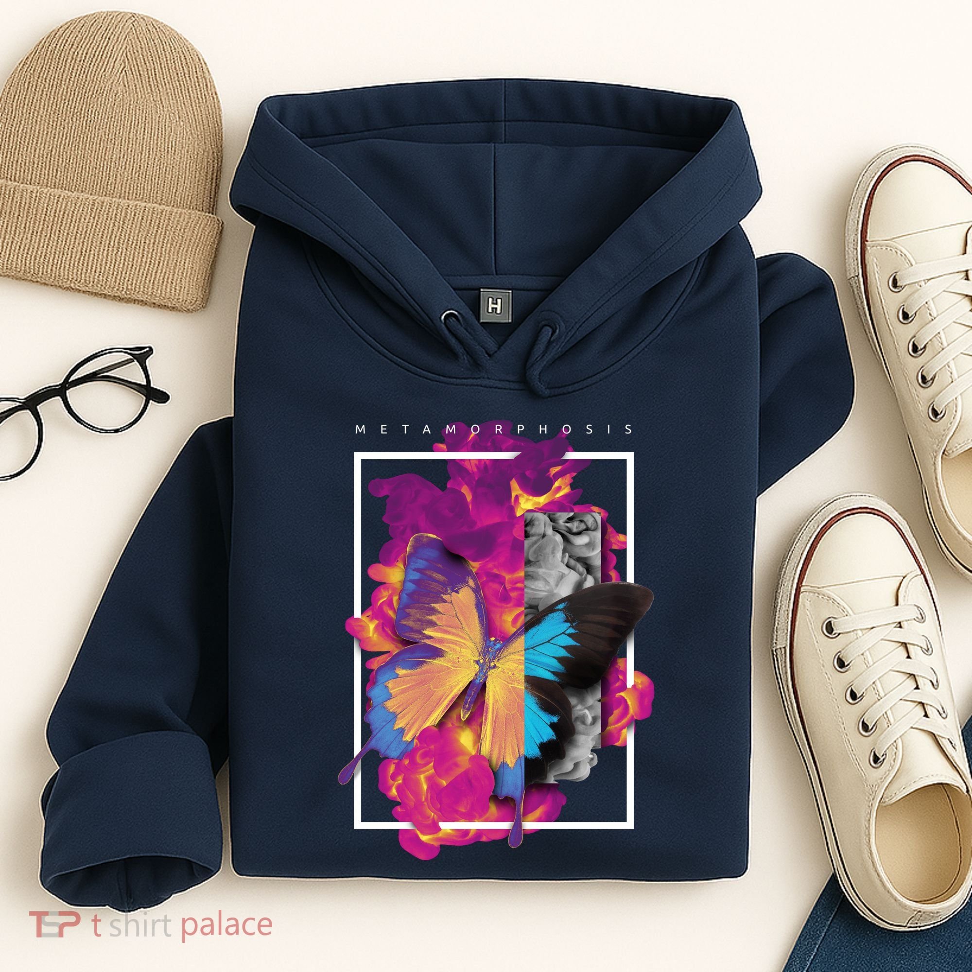 Metamorphosis Butterfly Graphic Hoodie