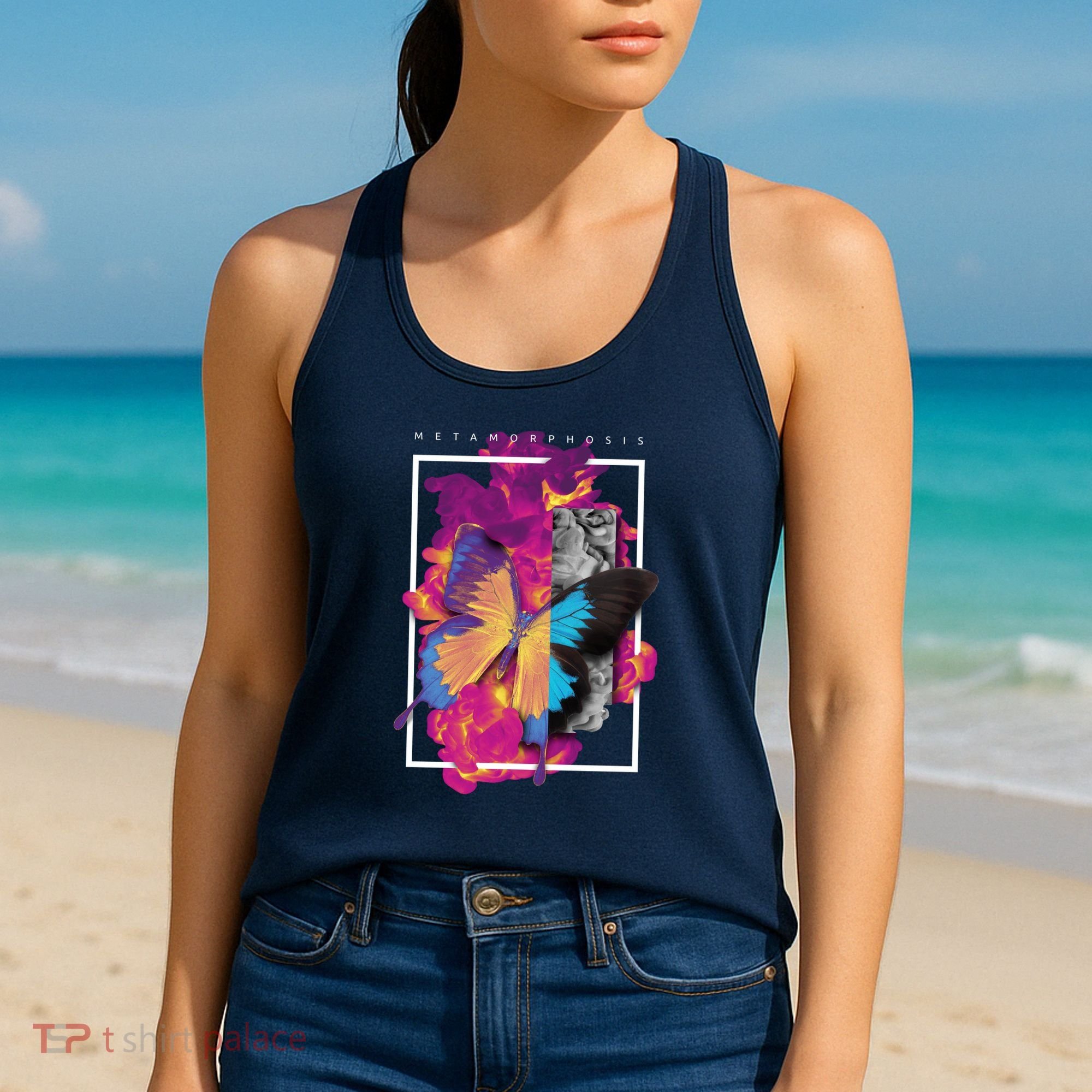 Metamorphosis Butterfly Graphic Women's Tank Top