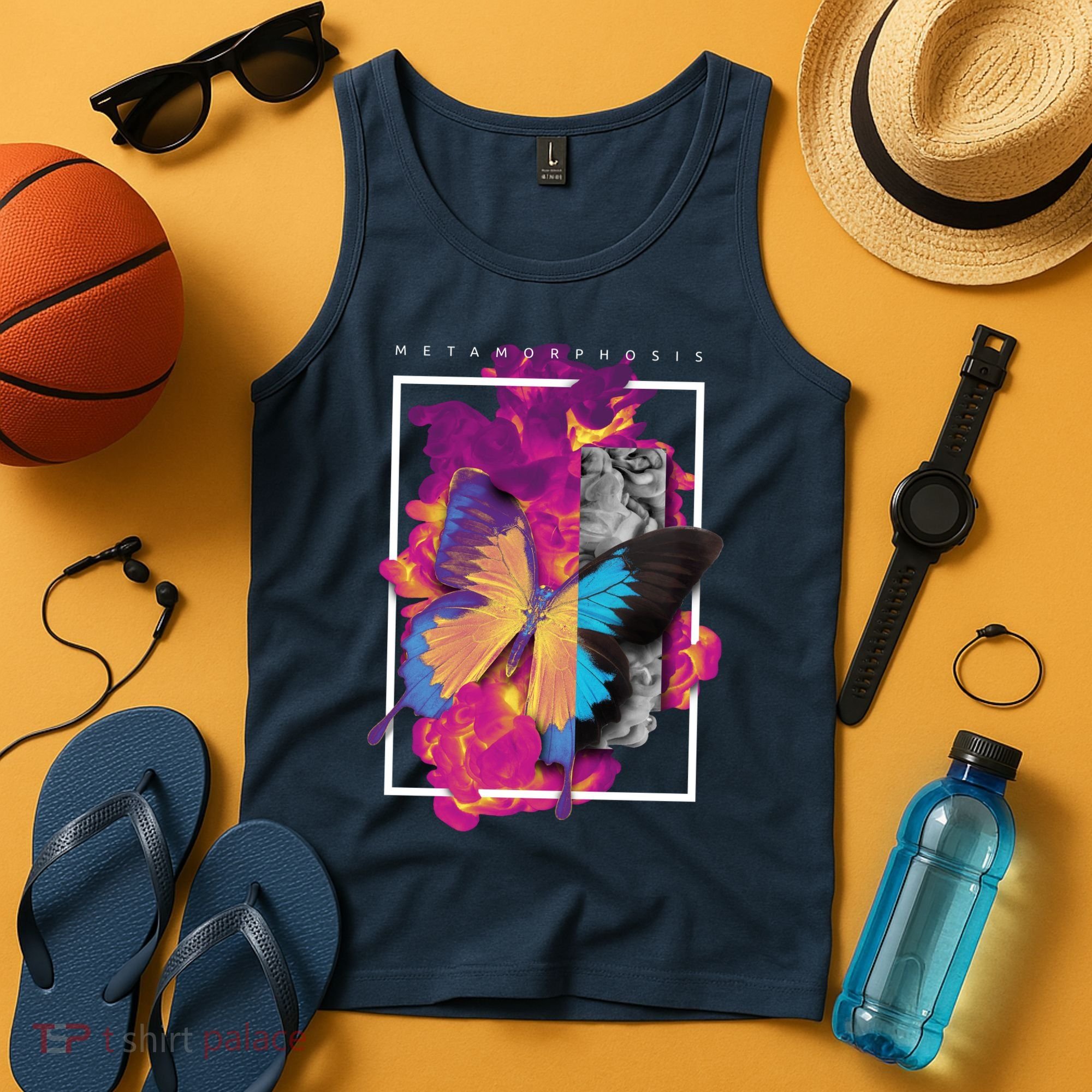 Metamorphosis Butterfly Graphic Tank Top