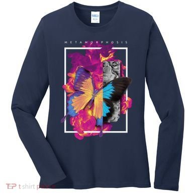 Metamorphosis Butterfly Graphic Women's Long Sleeve Shirt