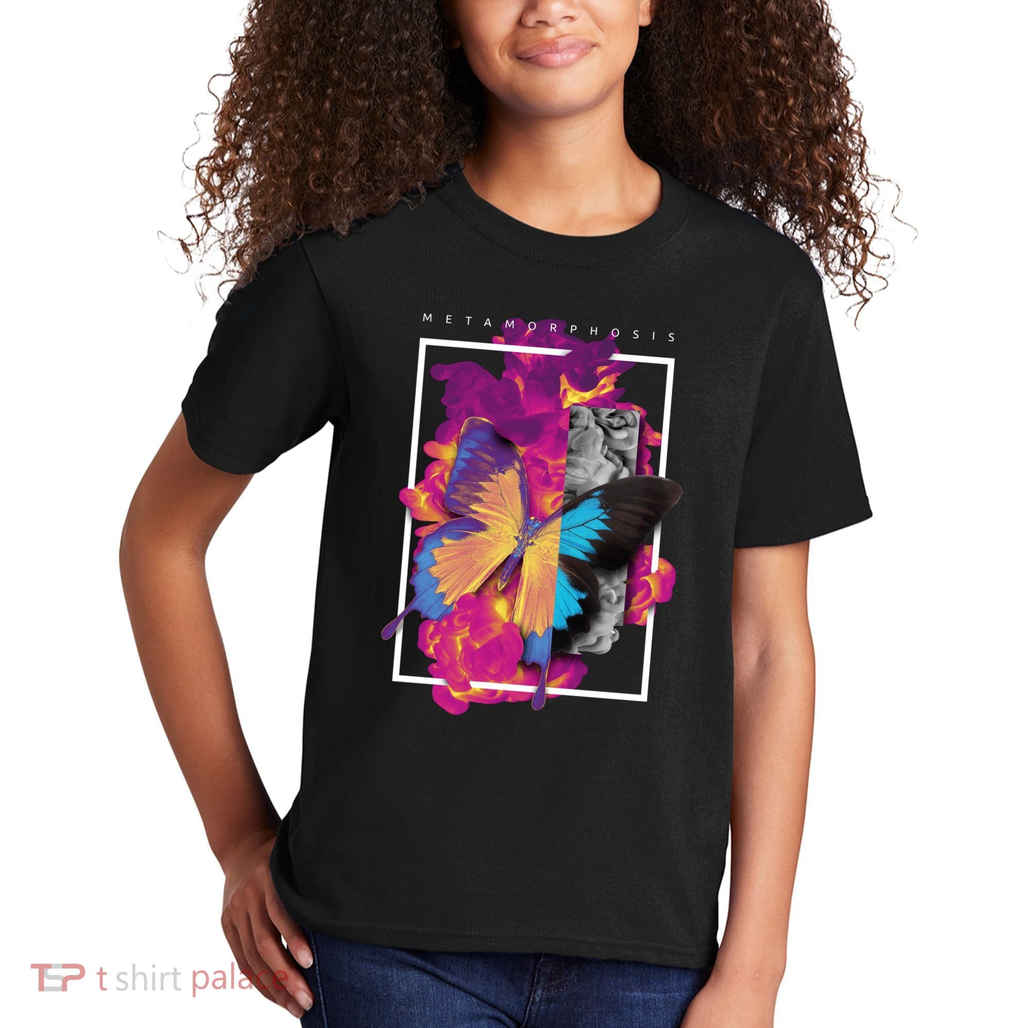 Metamorphosis Butterfly Graphic Kids T-Shirt