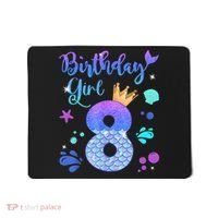 Mermaid Birthday Girl 8 Year Old Its My 8th Bday Mermaid Mousepad thumb 0