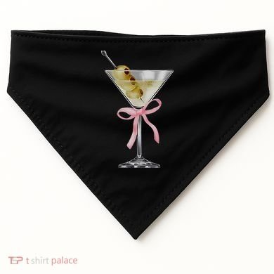 Martini Bow Graphic USA-Made Doggie Bandana