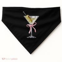 Martini Bow Graphic USA-Made Doggie Bandana thumb 0