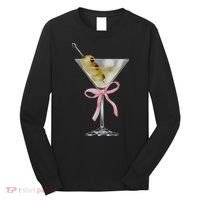 Martini Bow Graphic Long Sleeve Shirt thumb 0