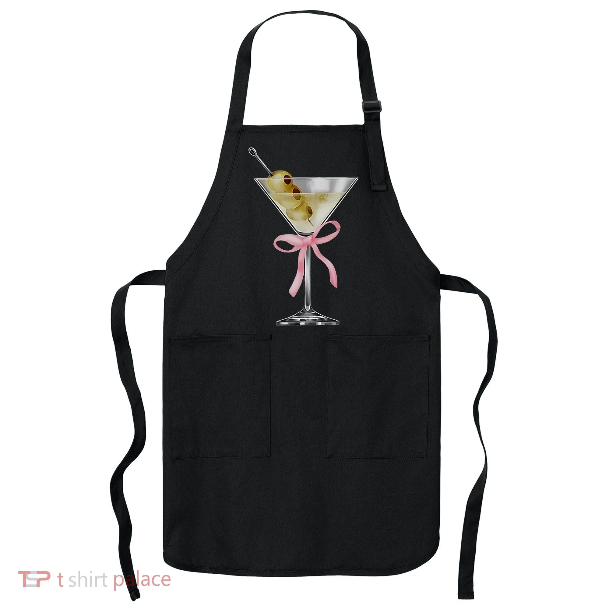Martini Bow Graphic Apron
