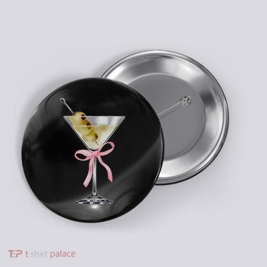 Martini Bow Graphic Button