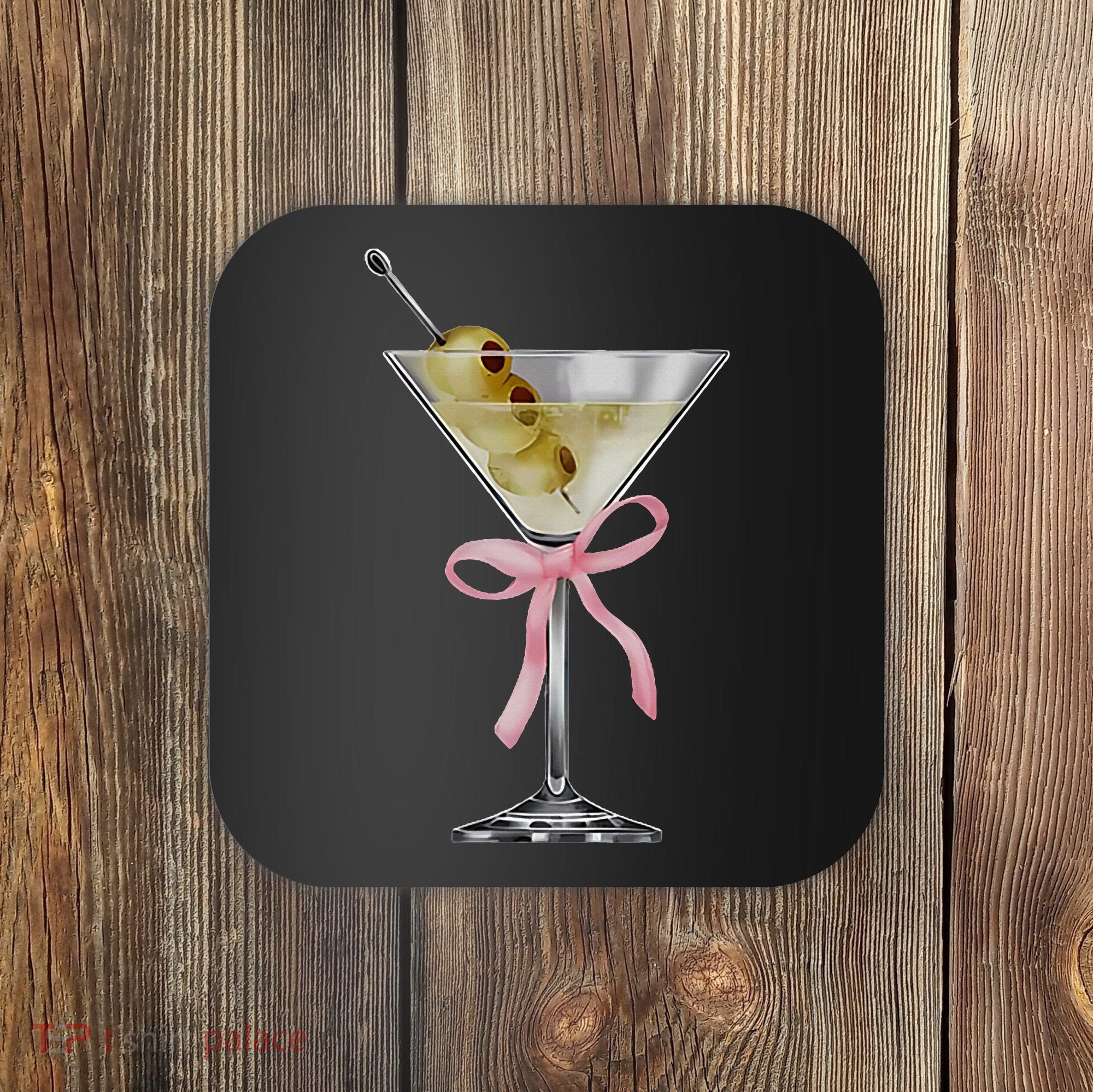 Martini Bow Graphic Coaster